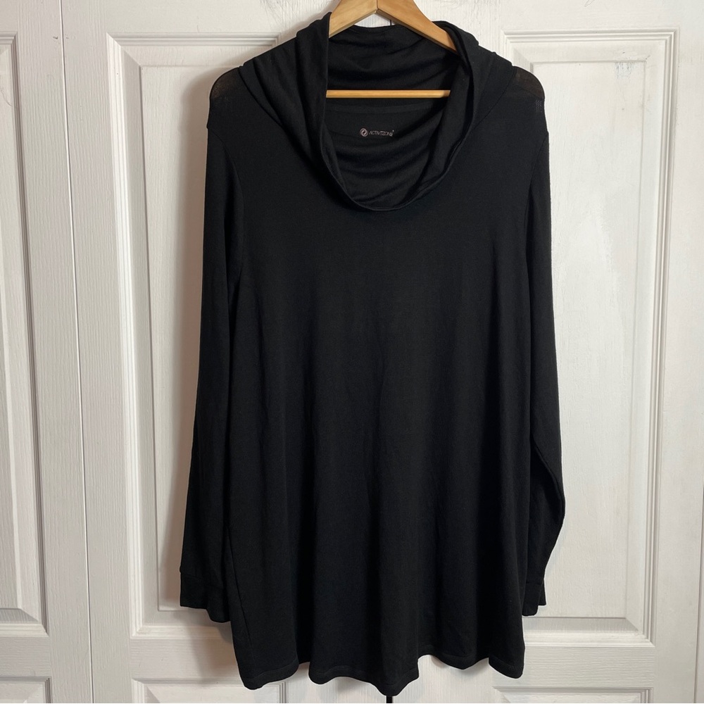 Cowl Knit Tunic Top NWT 2X